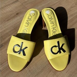 Sandals with a low heel